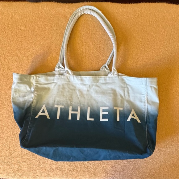 Athleta Handbags - Athleta Ombre Blue and White Tote Bag